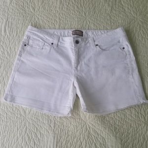 White denim shorts